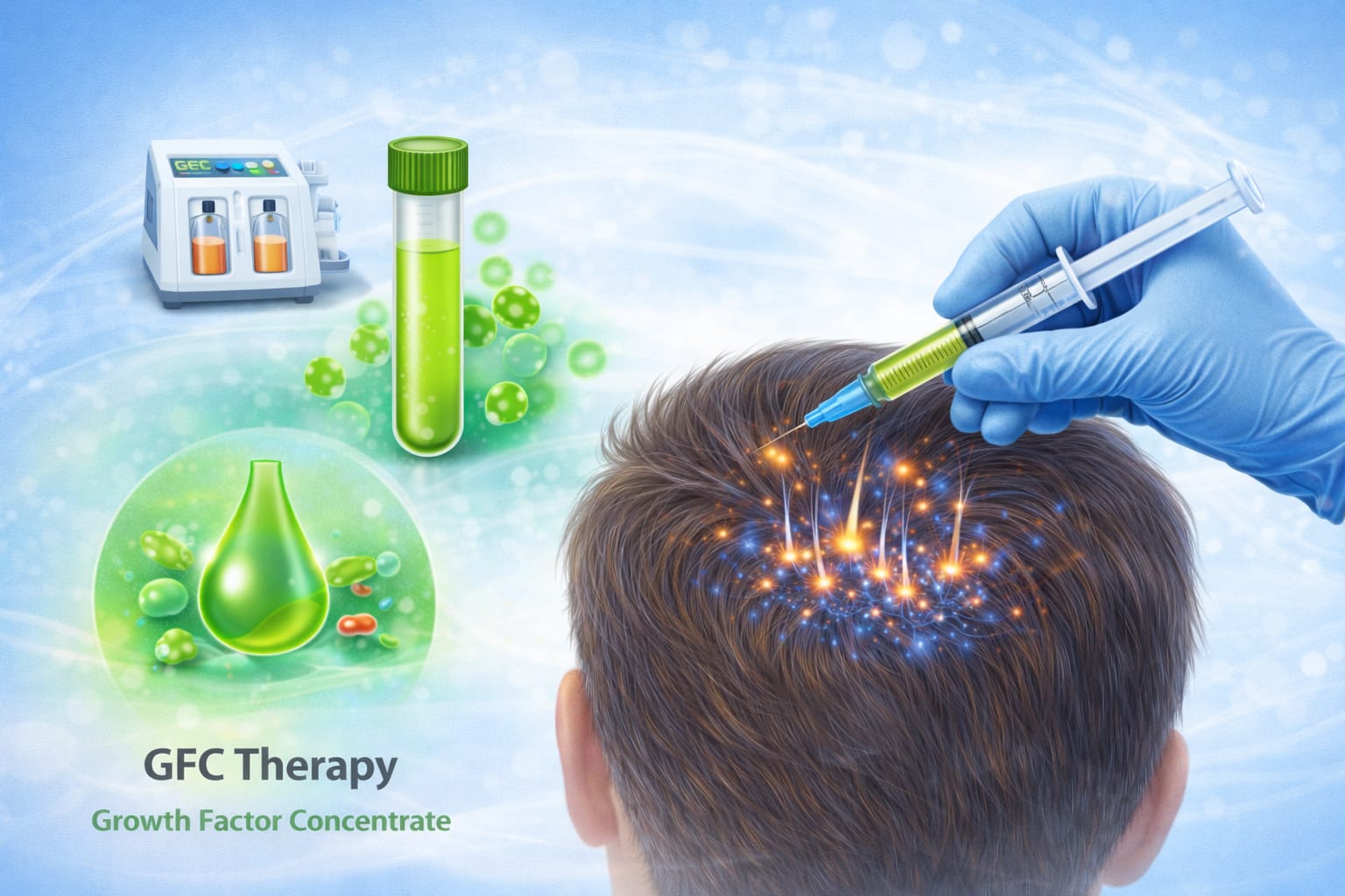 GFC Therapy using Growth Factor Concentrate for advanced hair regeneration